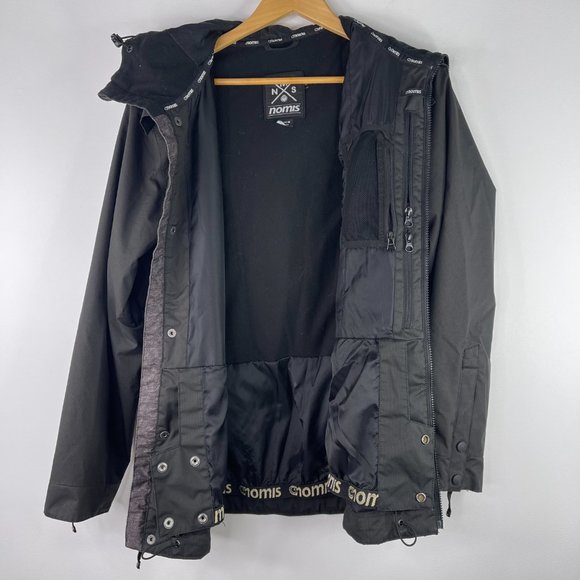 Nomis Jackets & Coats Nomis Men Black Snowboard Hood Zip Up